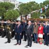 Karabağlar'ın yeni meydanında çelenkler sunuldu