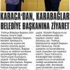 KARACADAN KARABAĞLAR BELEDİYE BAŞKANINA ZİYARET
