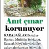 ANIT ÇINAR KORUNUYOR