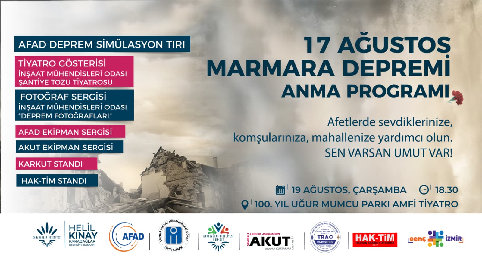 17 Ağustos Marmara Depremi Anma Programı